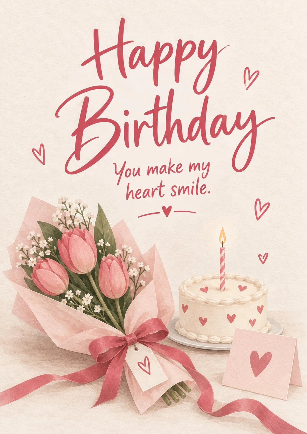Birthdays - Personalised Card — with punch holes