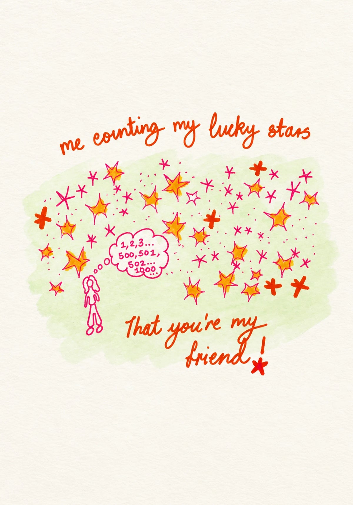 Friendship - Personalised Card — with punch holes