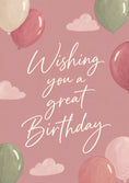 Load image into Gallery viewer, Birthdays - Personalised Card — with punch holes
