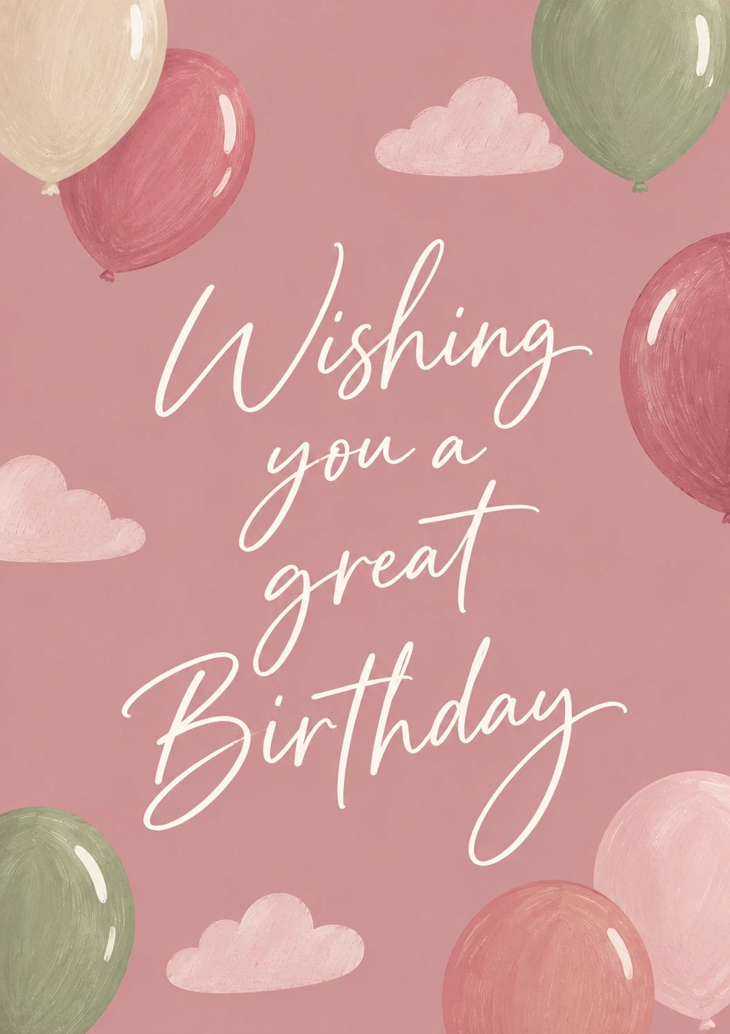 Birthdays - Personalised Card — with punch holes