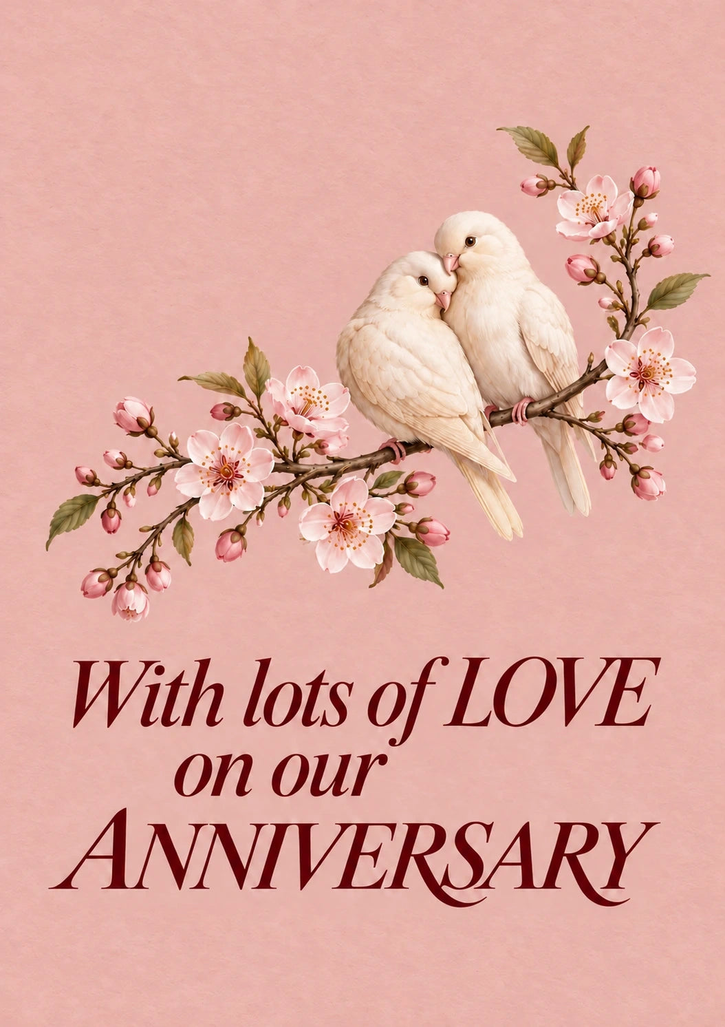 Anniversary - Personalised Card — with punch holes