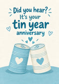 Load image into Gallery viewer, Anniversary - Personalised Card — with punch holes
