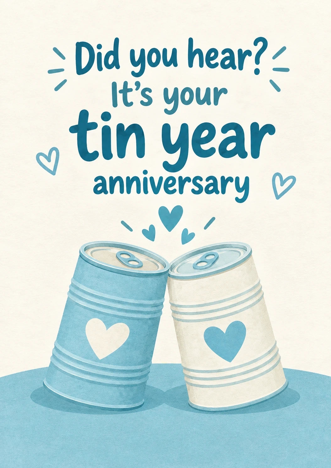 Anniversary - Personalised Card — with punch holes