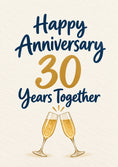 Load image into Gallery viewer, Anniversary - Personalised Card — with punch holes
