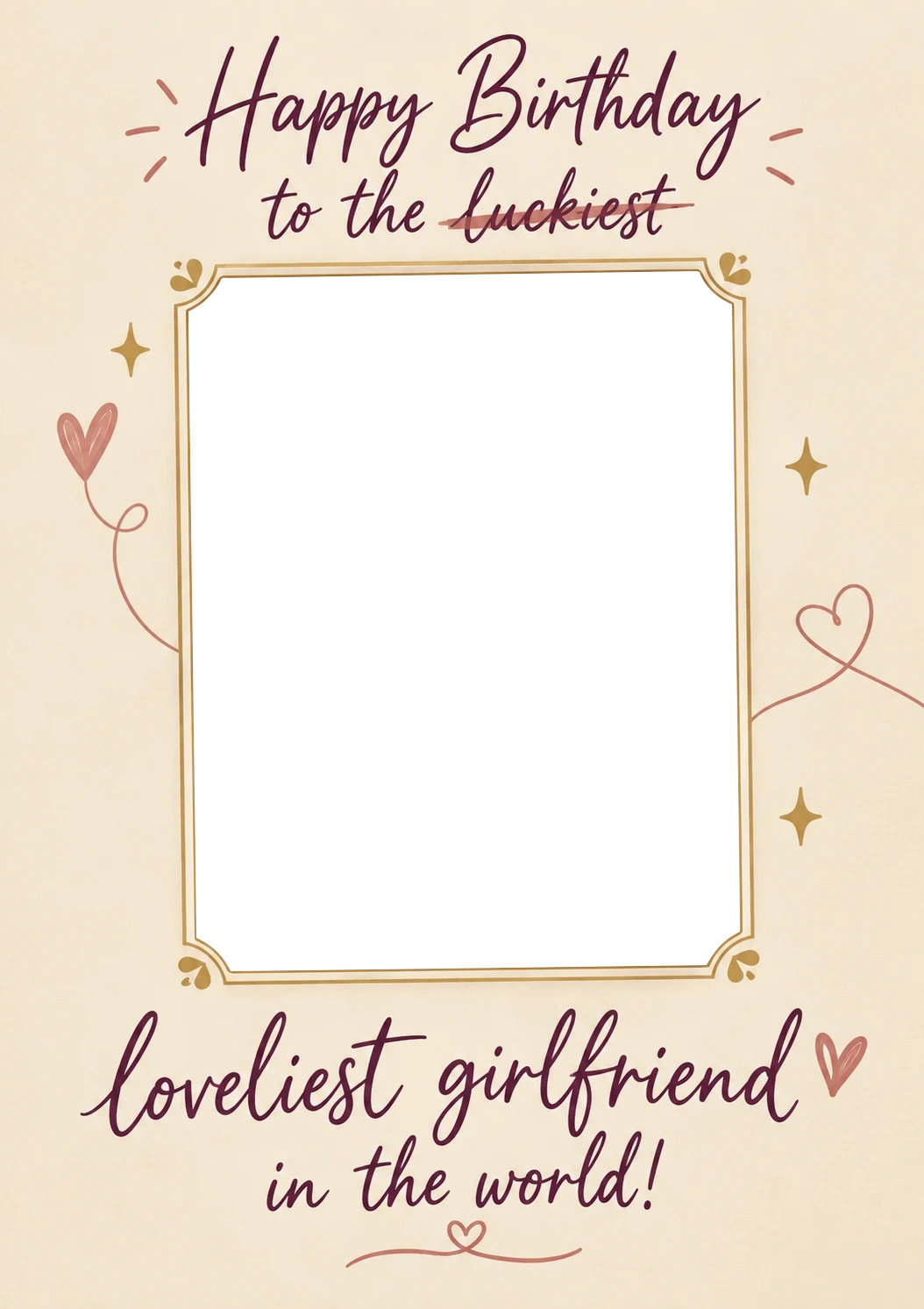 Birthdays - Personalised Card — with punch holes