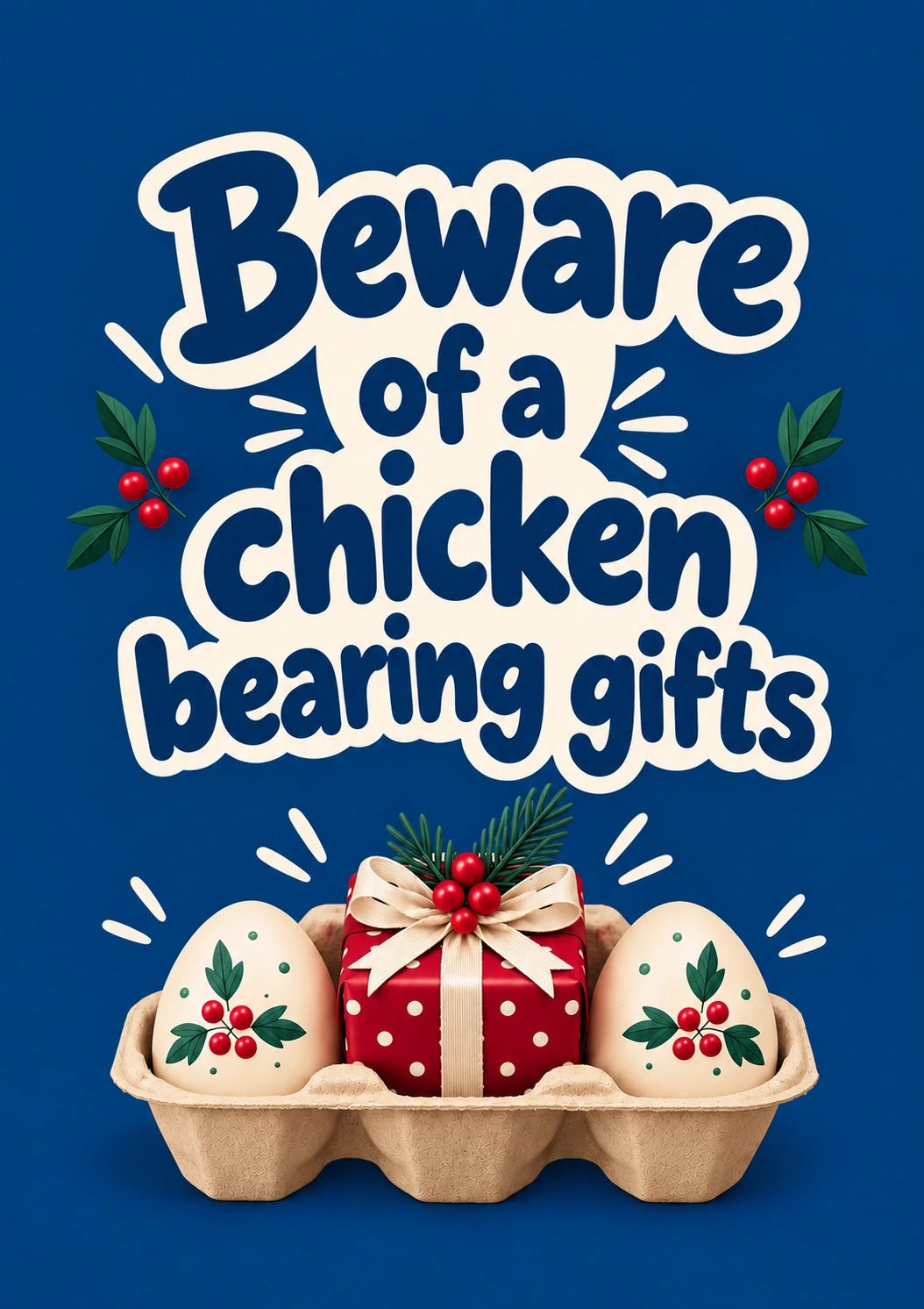 Christmas - Personalised Card — with punch holes