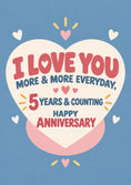 Load image into Gallery viewer, Anniversary - Personalised Card — with punch holes
