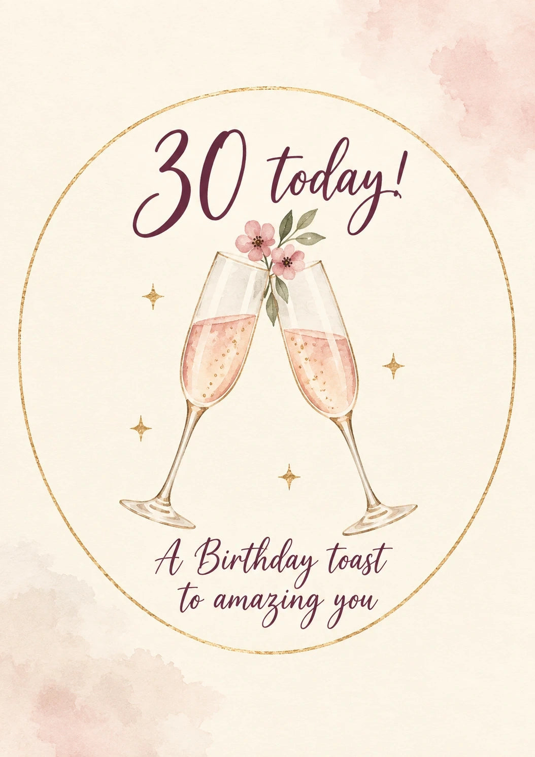 Birthdays - Personalised Card — with punch holes