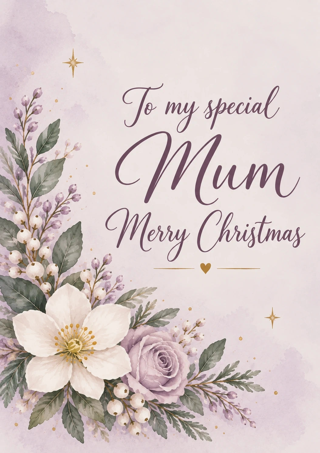 Christmas - Personalised Card — with punch holes