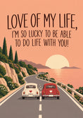 Load image into Gallery viewer, Valentine's day - Personalised Card — with punch holes
