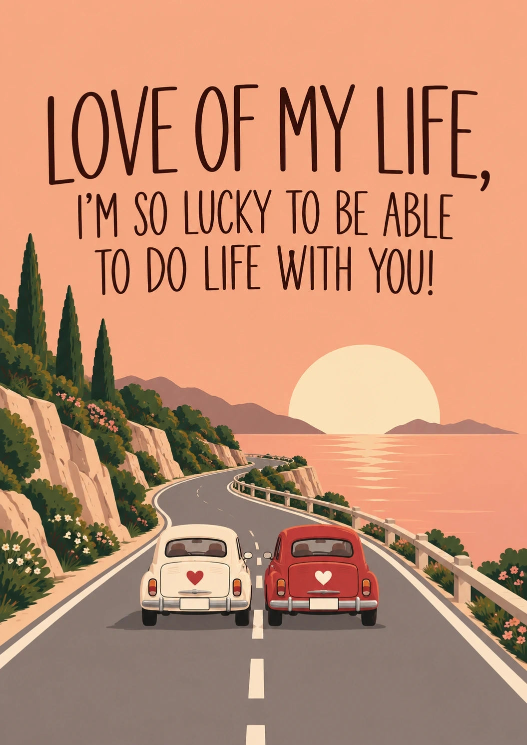 Valentine's day - Personalised Card — with punch holes