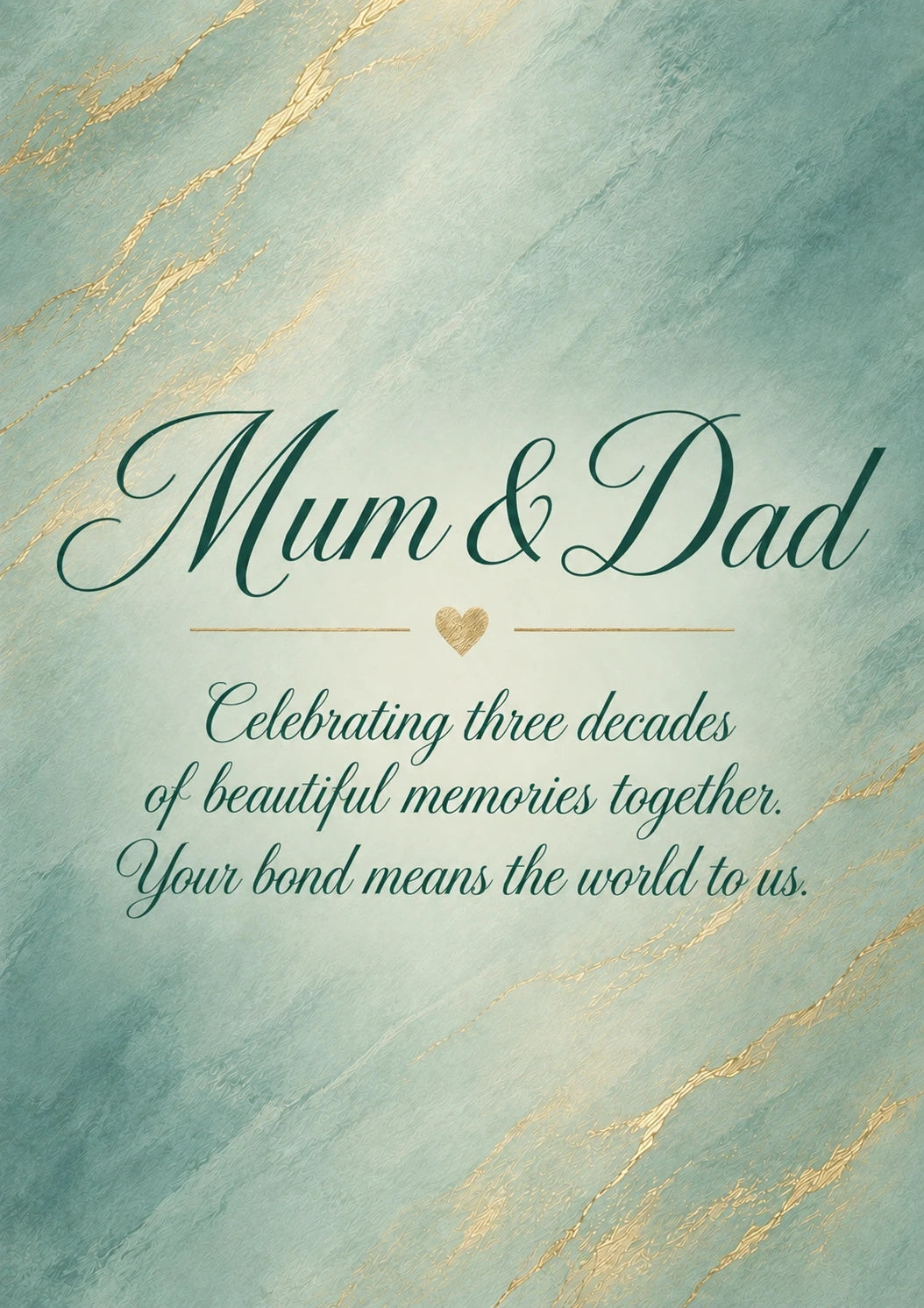 Anniversary - Personalised Card — with punch holes