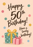 Load image into Gallery viewer, Birthdays - Personalised Card — with punch holes
