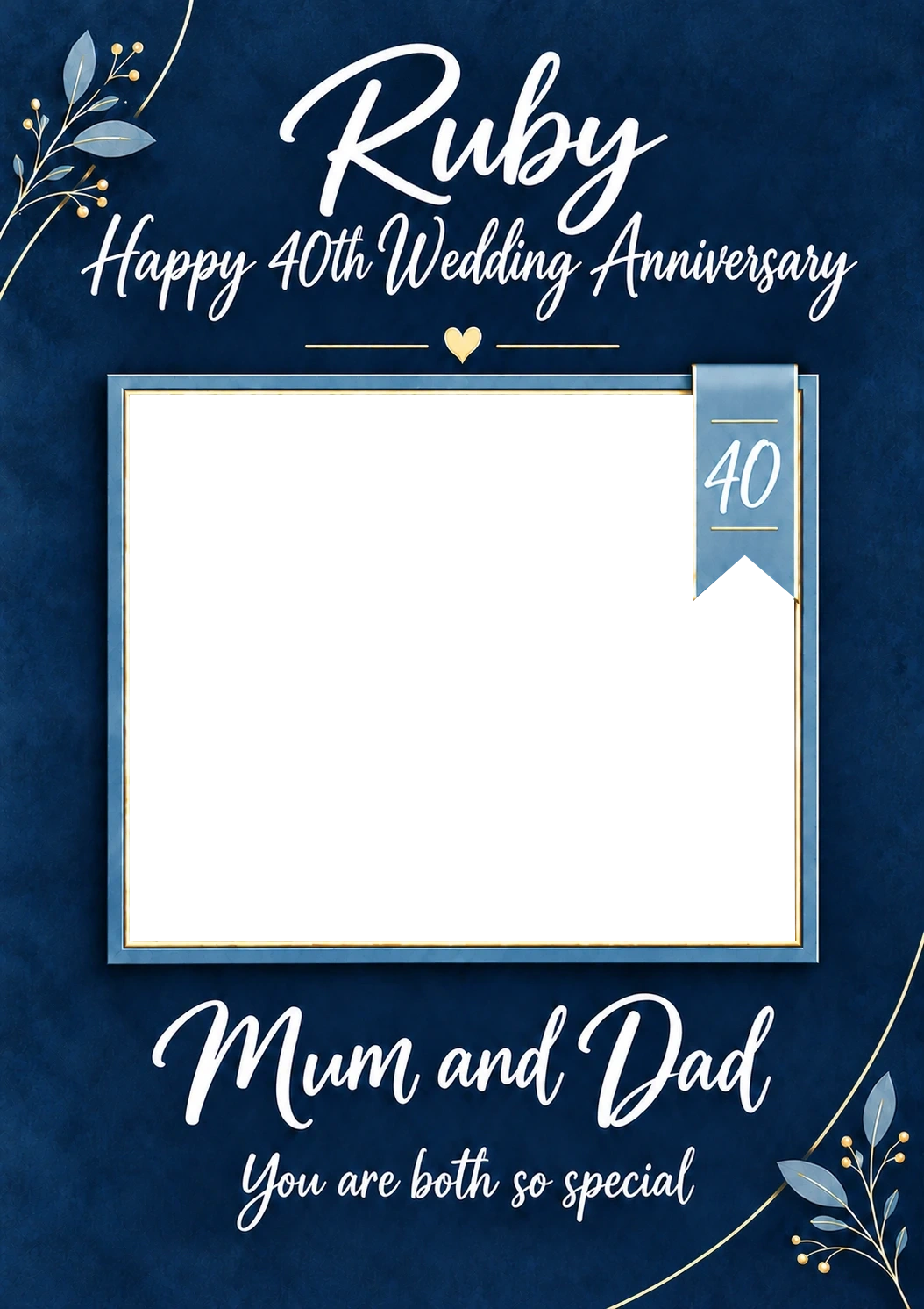 Anniversary - Personalised Card — with punch holes