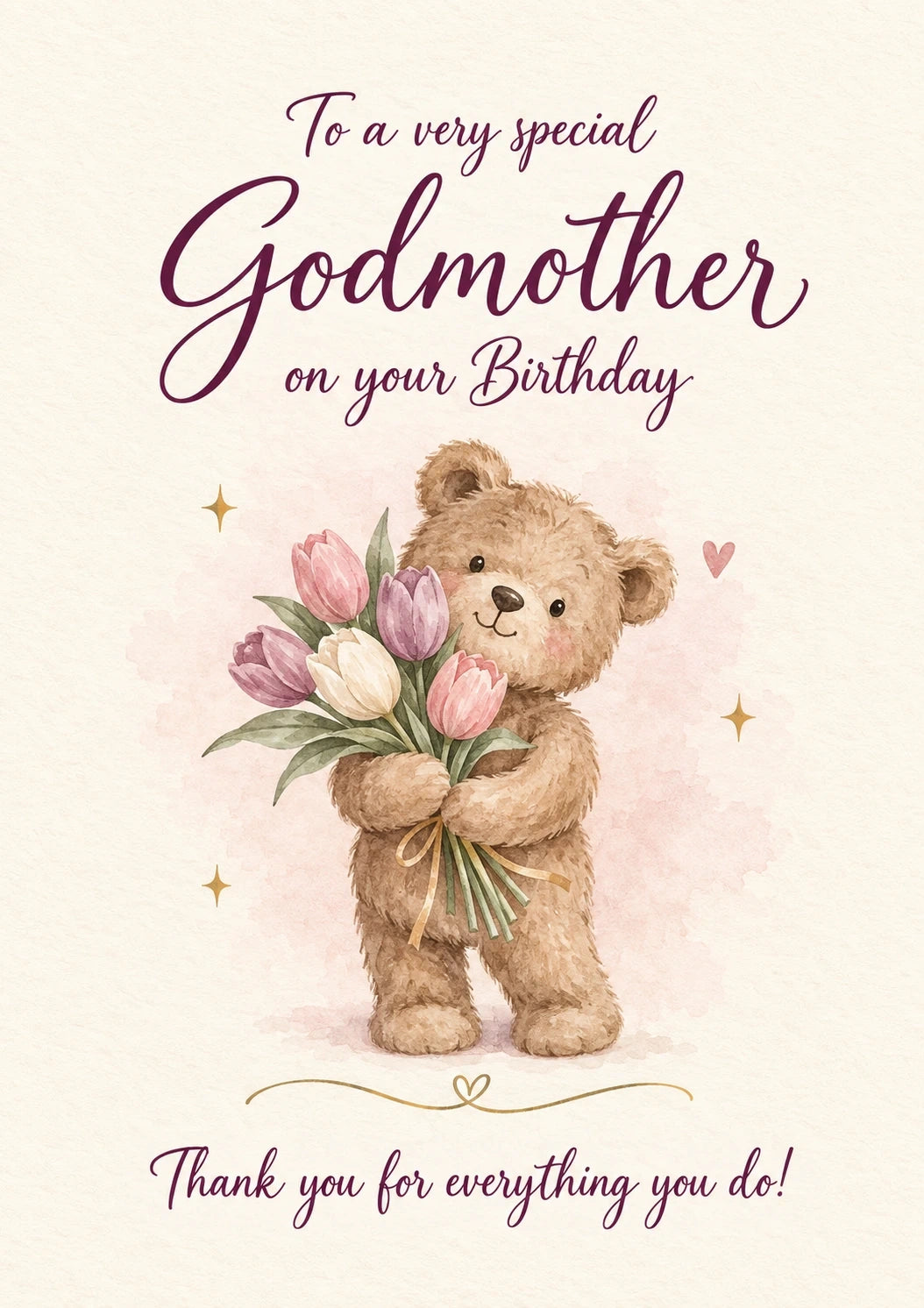 Birthdays - Personalised Card — with punch holes