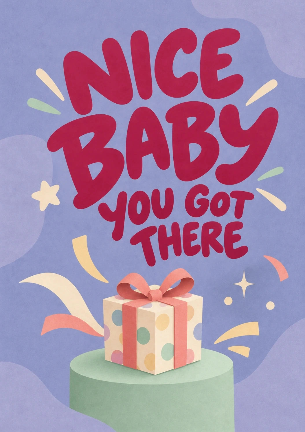 New baby - Personalised Card — with punch holes
