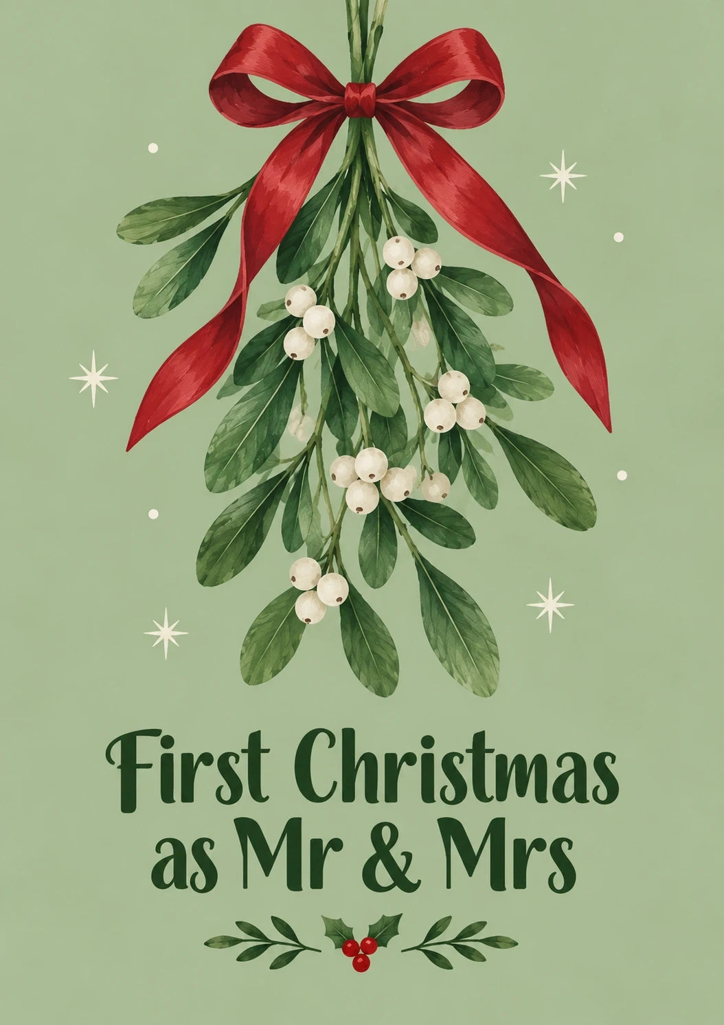 Christmas - Personalised Card — with punch holes