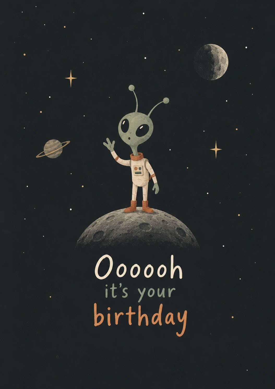 Birthdays - Personalised Card — with punch holes