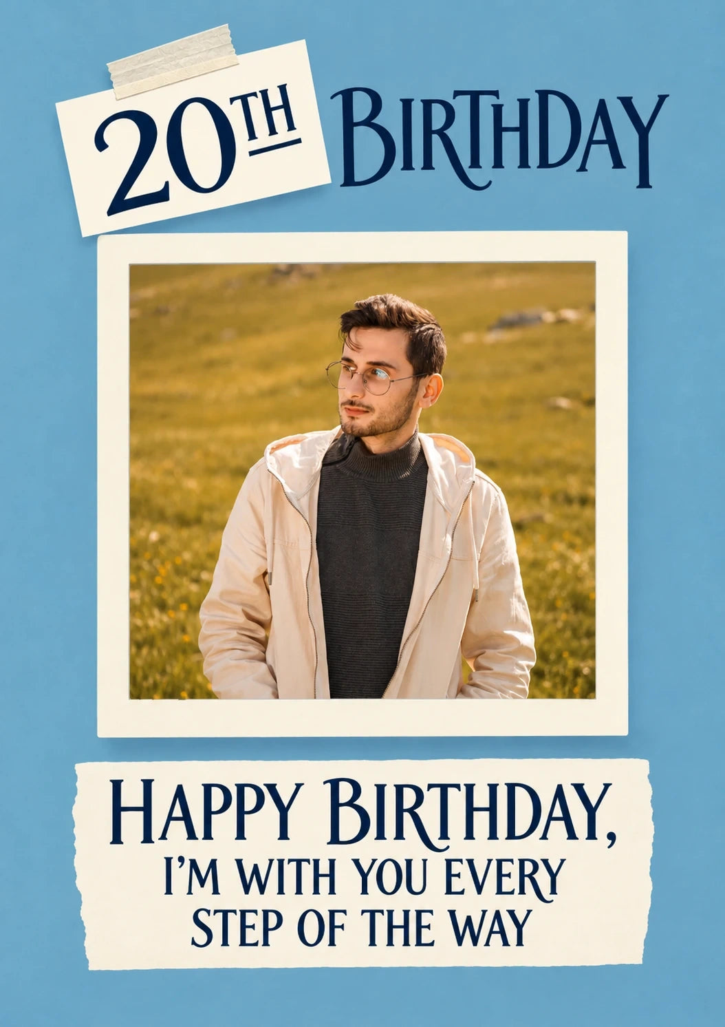 Birthdays - Personalised Card — with punch holes