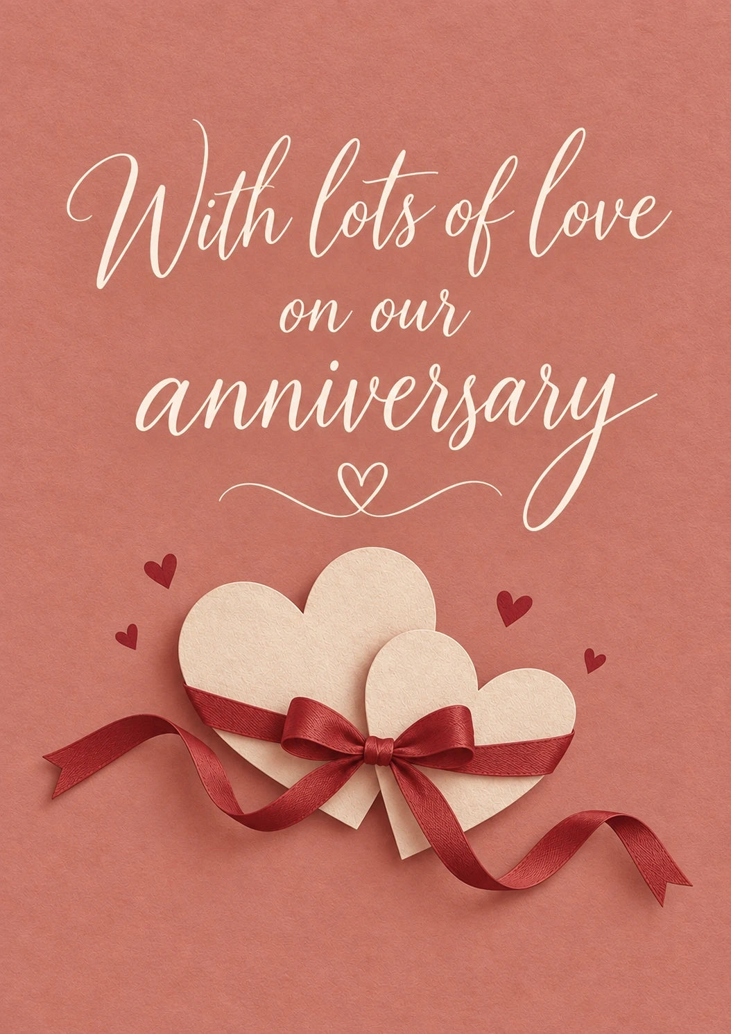 Anniversary - Personalised Card — with punch holes