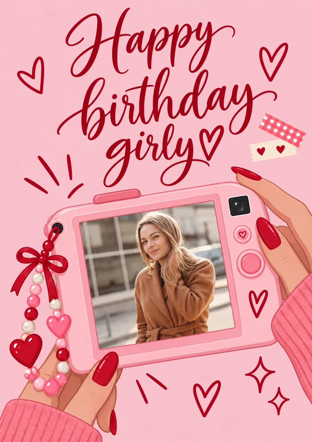 Birthdays - Personalised Card — with punch holes