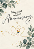 Load image into Gallery viewer, Anniversary - Personalised Card — with punch holes
