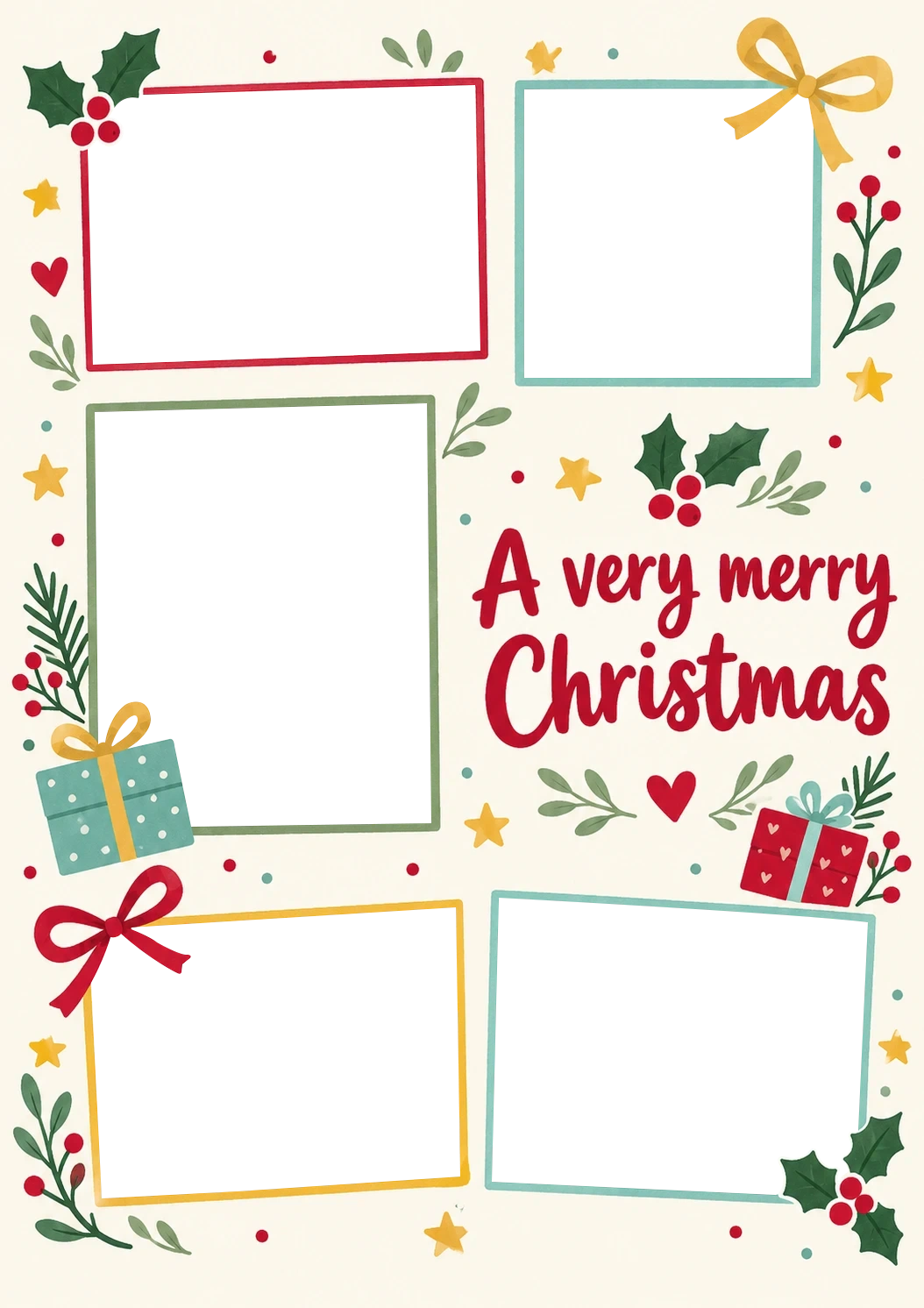 Christmas - Personalised Card — with punch holes