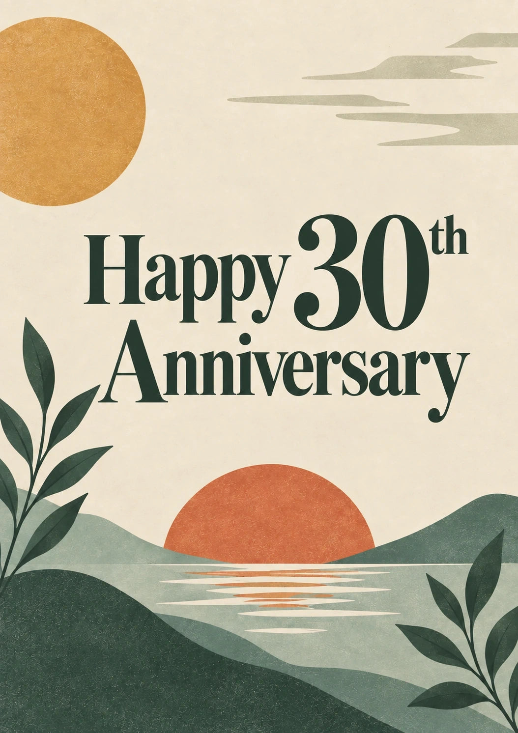 Anniversary - Personalised Card — with punch holes