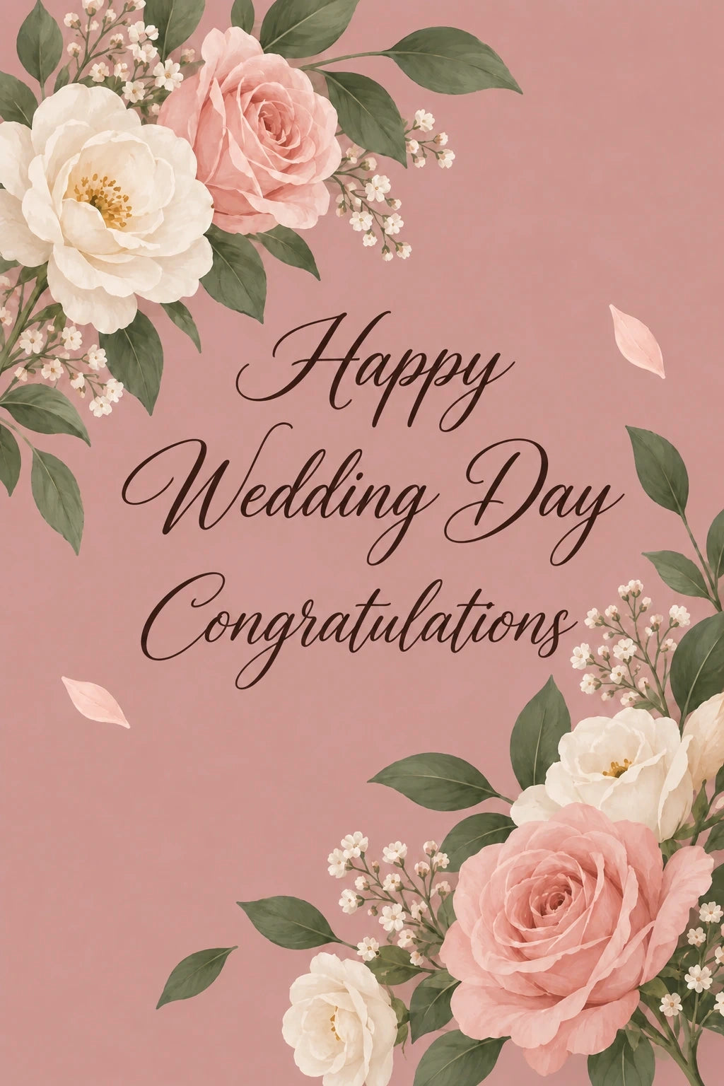 Weddings - Personalised Card — with punch holes