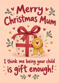 Load image into Gallery viewer, Christmas - Personalised Card — with punch holes
