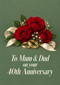 Load image into Gallery viewer, Anniversary - Personalised Card — with punch holes
