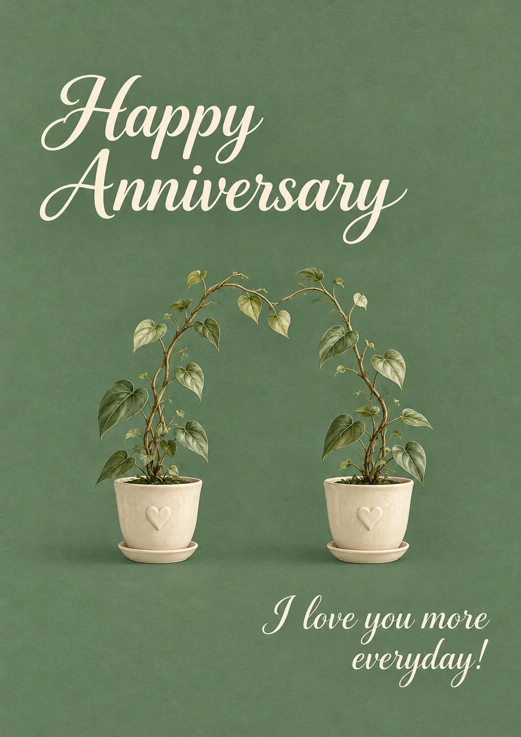 Anniversary - Personalised Card — with punch holes