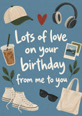 Load image into Gallery viewer, Birthdays - Personalised Card — with punch holes
