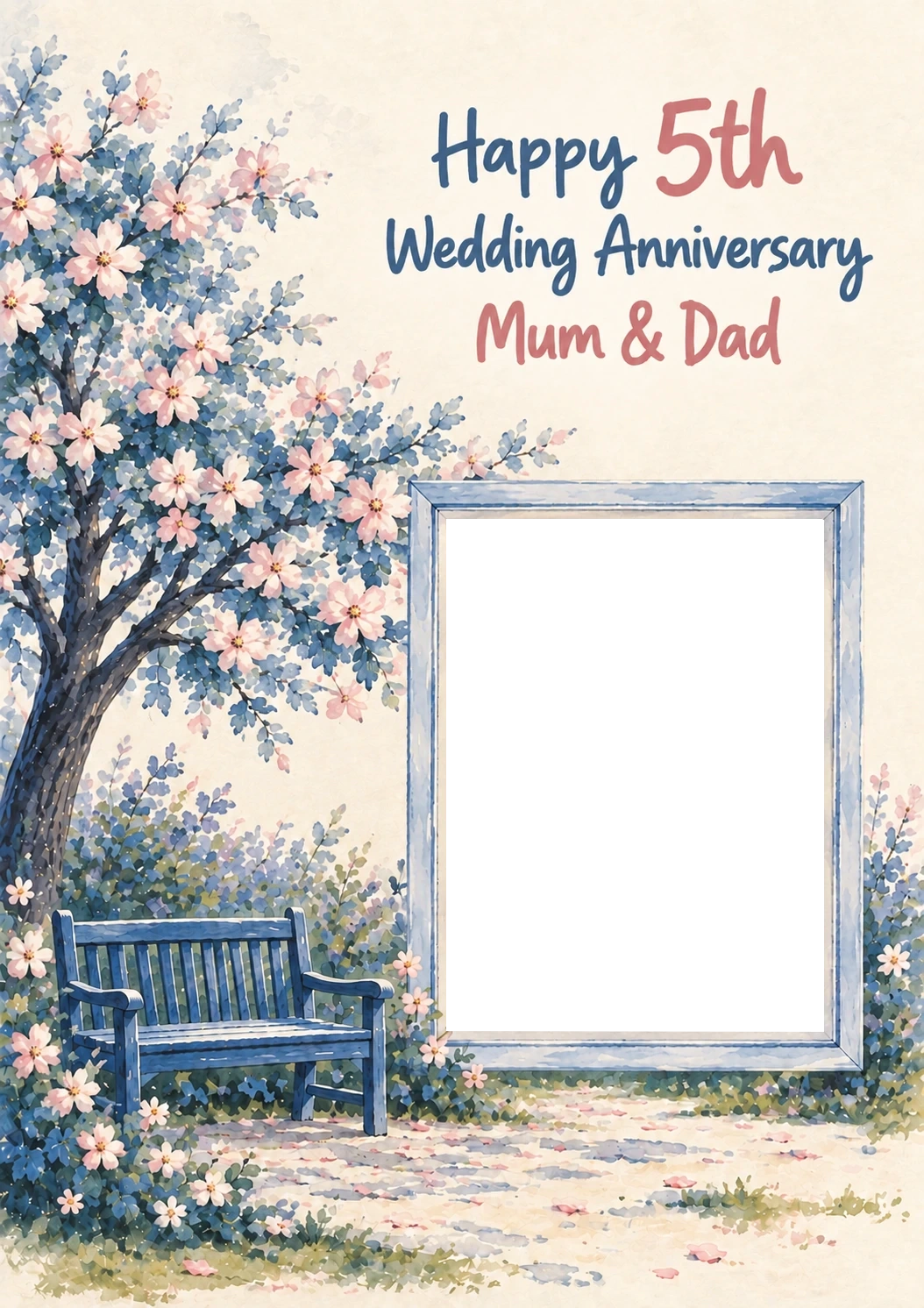 Anniversary - Personalised Card — with punch holes