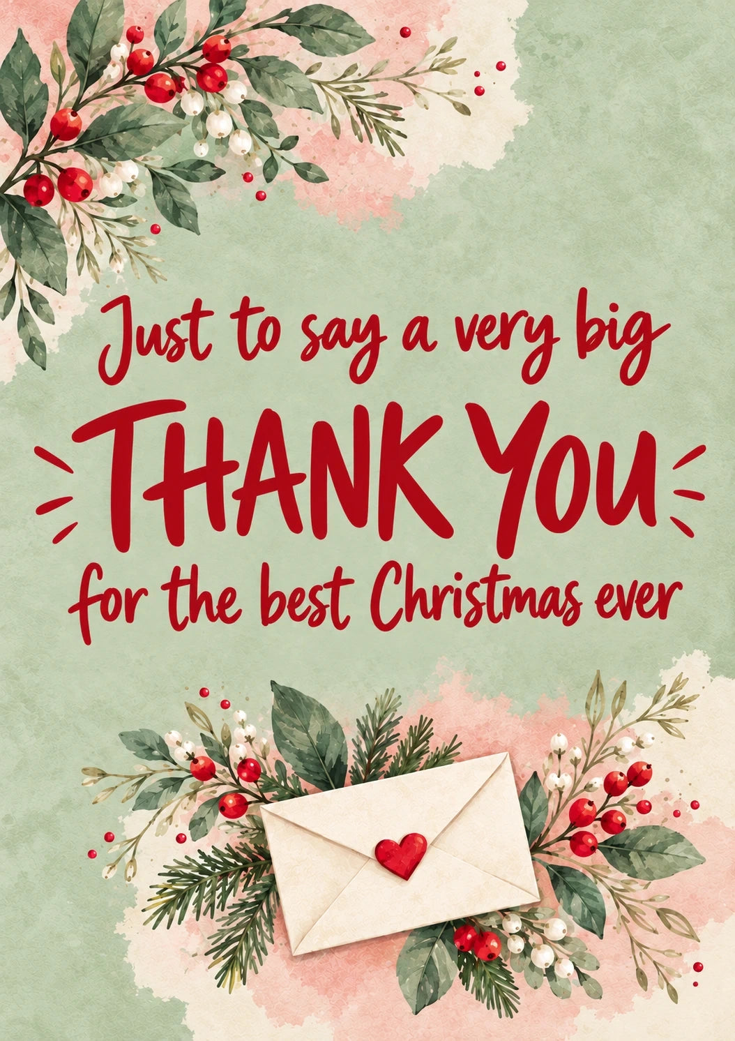 Christmas - Personalised Card — with punch holes