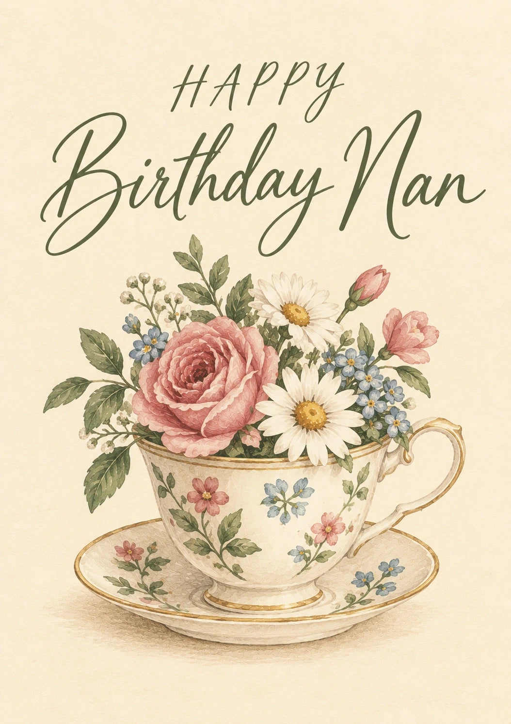 Birthdays - Personalised Card — with punch holes