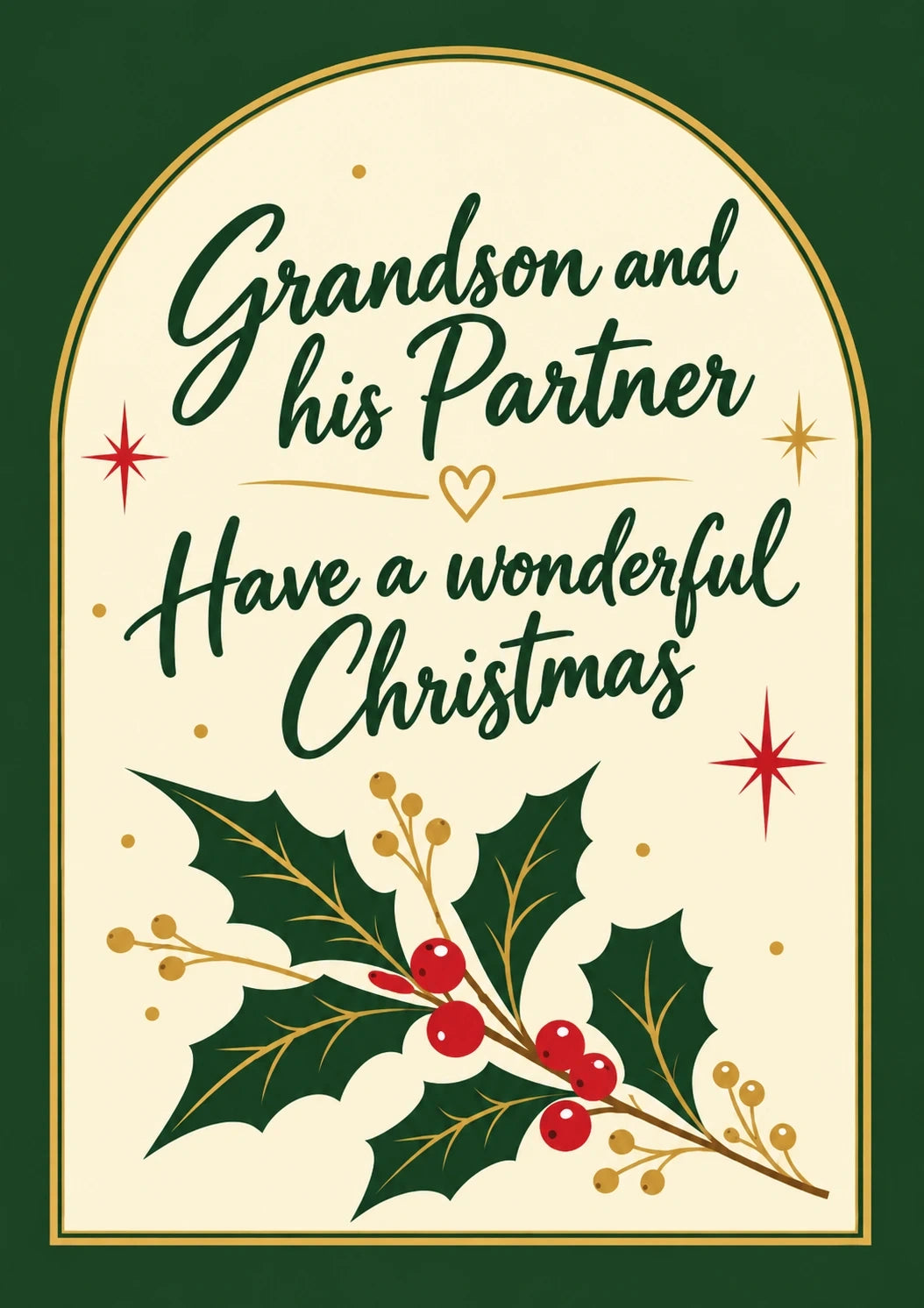 Christmas - Personalised Card — with punch holes