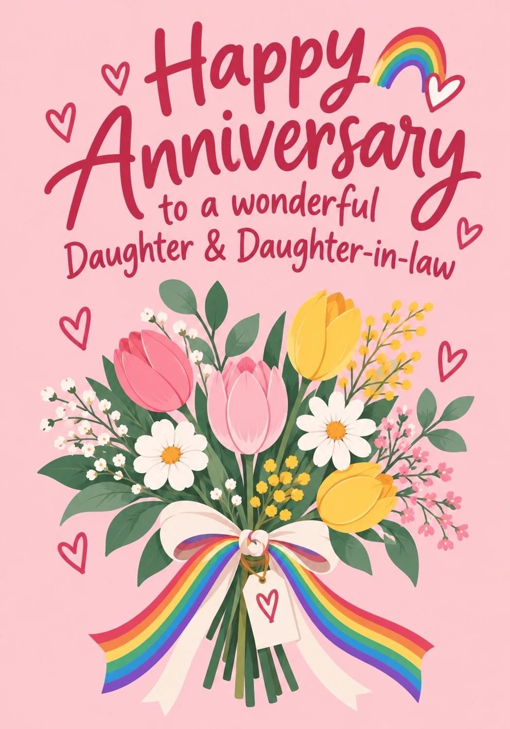 Anniversary - Personalised Card — with punch holes