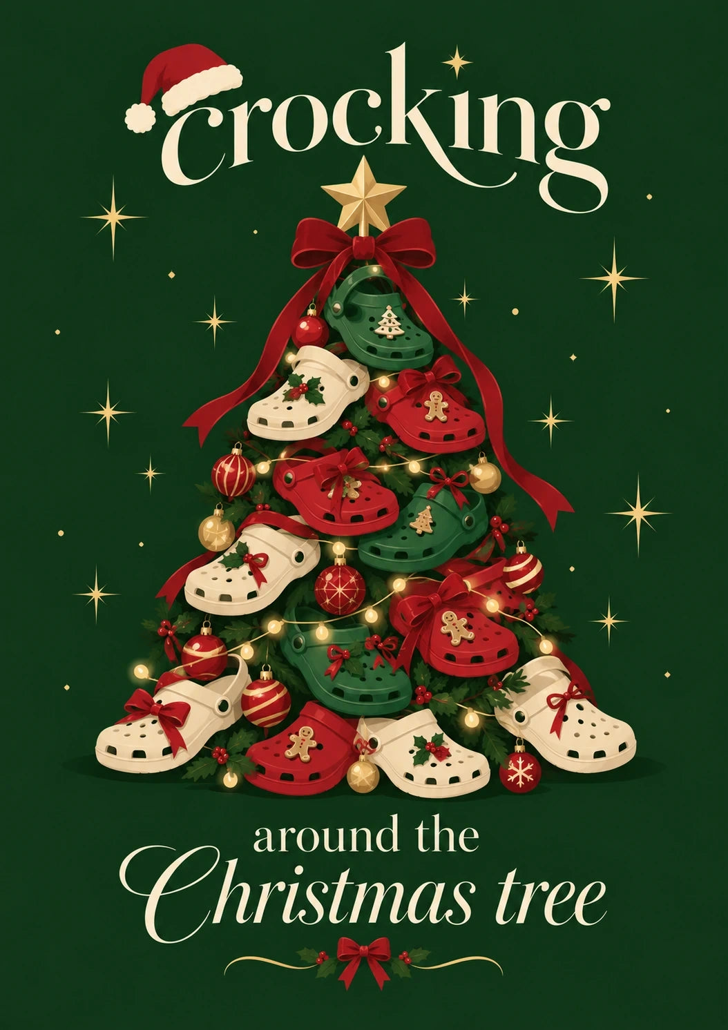 Christmas - Personalised Card — with punch holes
