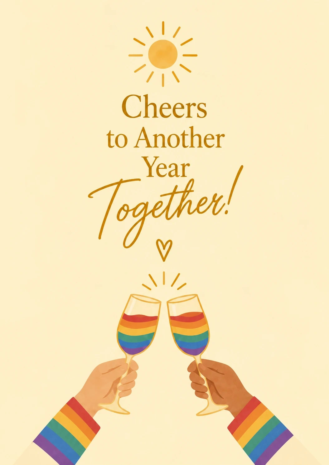 Anniversary - Personalised Card — with punch holes