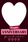 Load image into Gallery viewer, You Mean the World to Me Photo Upload Anniversary Card for Her
