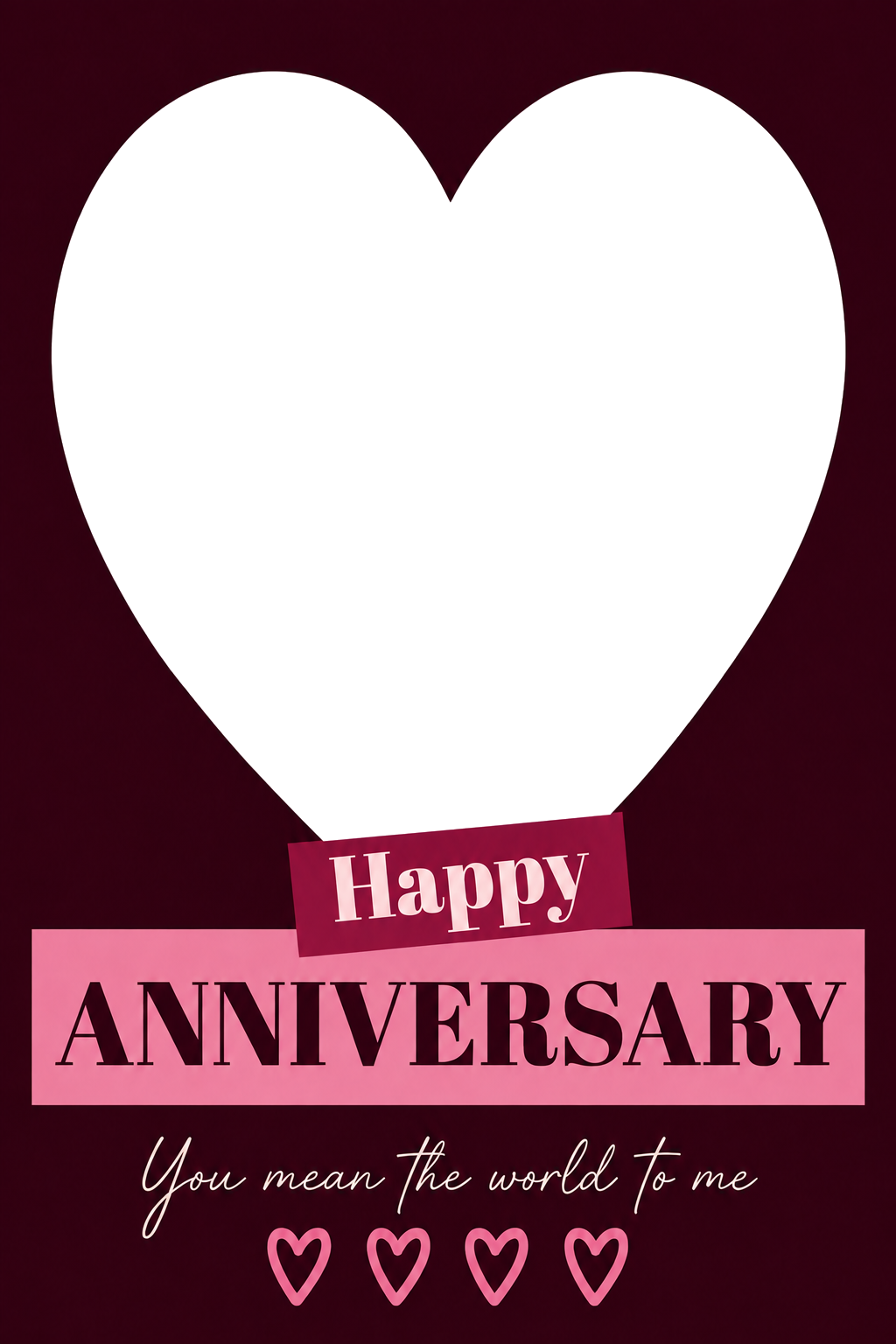 You Mean the World to Me Photo Upload Anniversary Card for Her