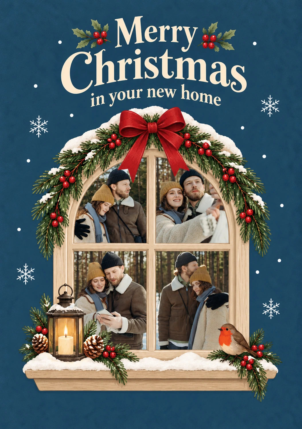 Merry Christmas In Your New Home Photo Upload Christmas Card