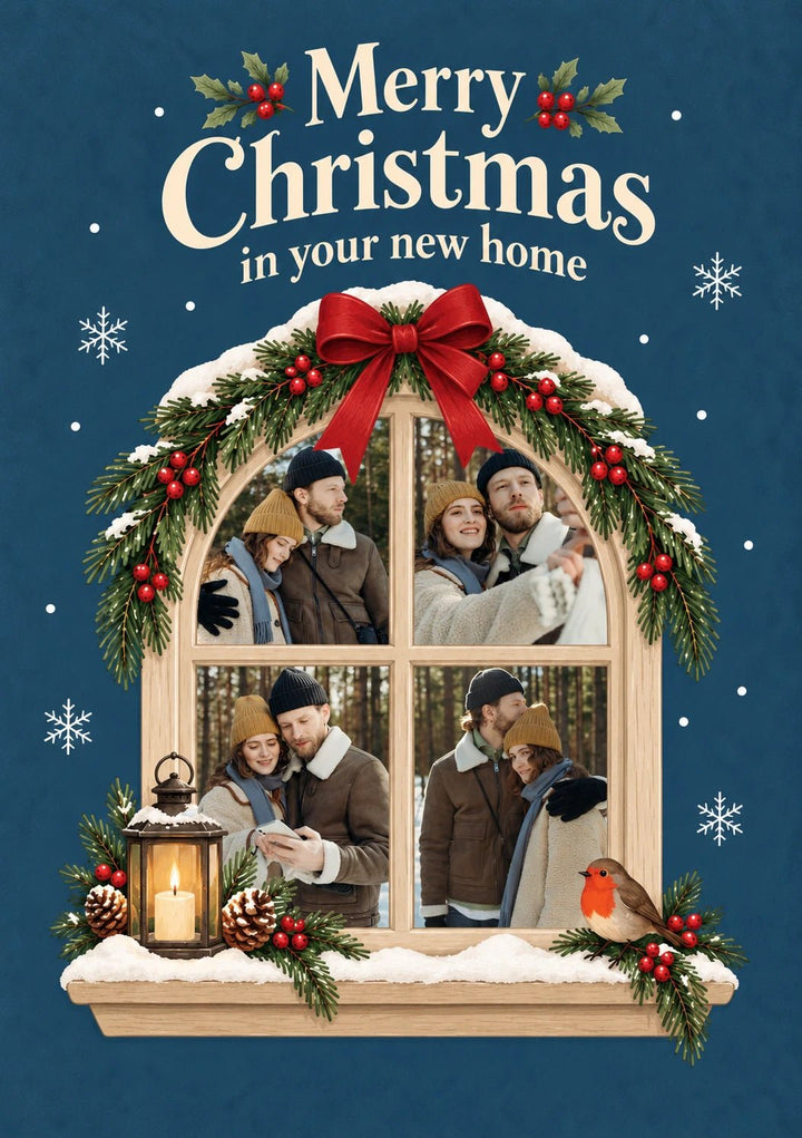 Merry Christmas In Your New Home Photo Upload Christmas Card