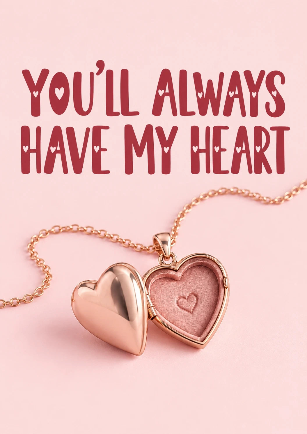 Valentine's day - Personalised Card — with punch holes