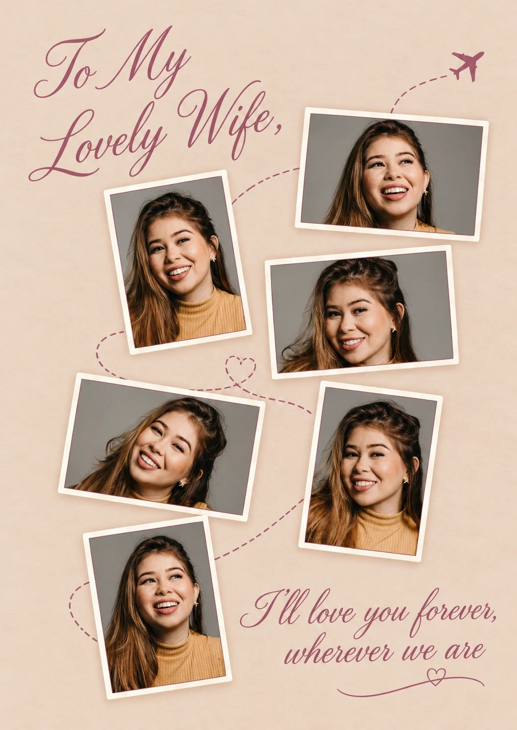 Anniversary - Personalised Card — with punch holes