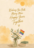 Load image into Gallery viewer, Rainbow Flag Daisies LGBTQ+ Anniversary Card
