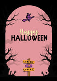 Load image into Gallery viewer, Witch Flying Broomstick Trick or Treat Halloween Card
