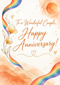 Load image into Gallery viewer, Anniversary - Personalised Card — with punch holes
