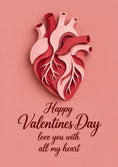 Load image into Gallery viewer, Valentine's day - Personalised Card — with punch holes
